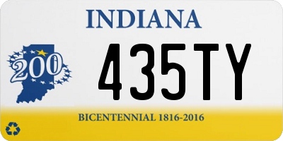 IN license plate 435TY