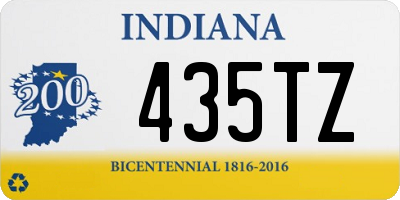 IN license plate 435TZ