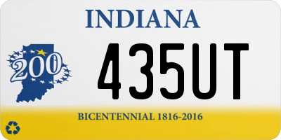 IN license plate 435UT