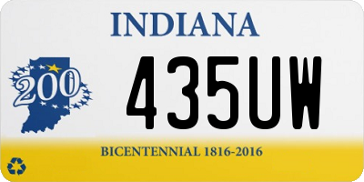 IN license plate 435UW