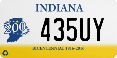 IN license plate 435UY