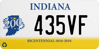 IN license plate 435VF