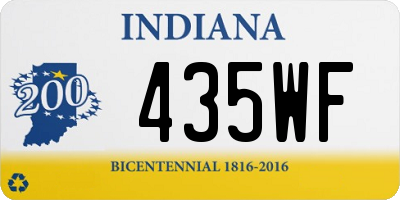 IN license plate 435WF