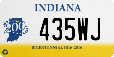 IN license plate 435WJ