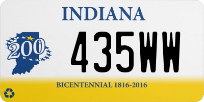 IN license plate 435WW