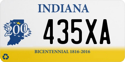 IN license plate 435XA