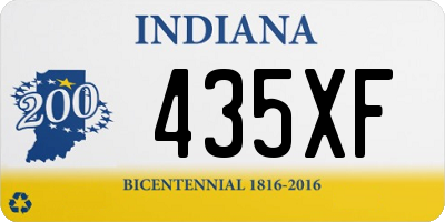 IN license plate 435XF