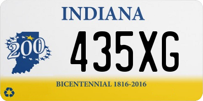 IN license plate 435XG