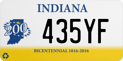 IN license plate 435YF