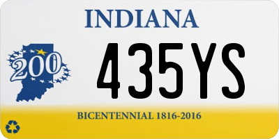 IN license plate 435YS