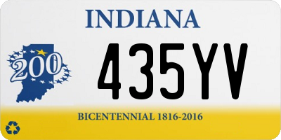 IN license plate 435YV