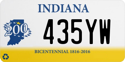 IN license plate 435YW