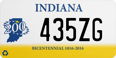 IN license plate 435ZG