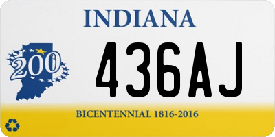 IN license plate 436AJ