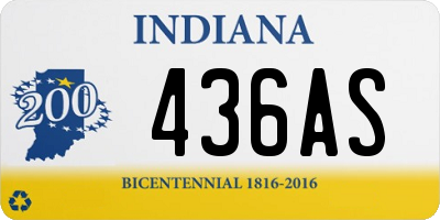 IN license plate 436AS