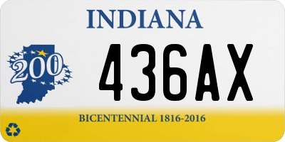 IN license plate 436AX