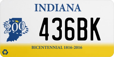 IN license plate 436BK