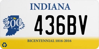 IN license plate 436BV