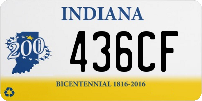 IN license plate 436CF