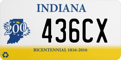 IN license plate 436CX