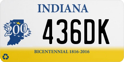 IN license plate 436DK