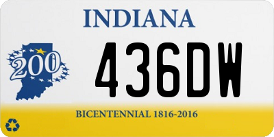 IN license plate 436DW