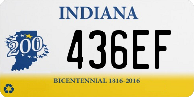 IN license plate 436EF