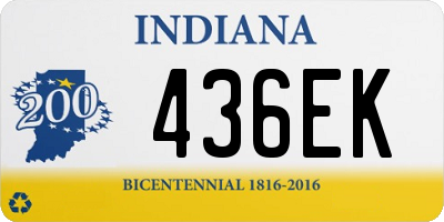 IN license plate 436EK