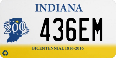 IN license plate 436EM