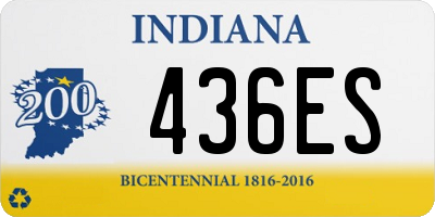 IN license plate 436ES