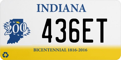 IN license plate 436ET