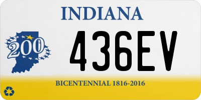 IN license plate 436EV