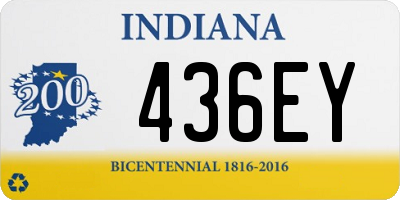 IN license plate 436EY