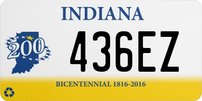 IN license plate 436EZ