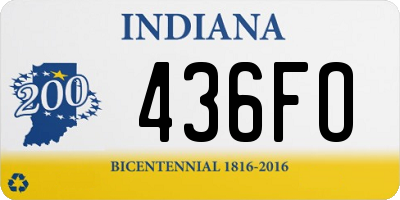 IN license plate 436FO