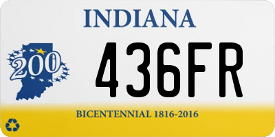 IN license plate 436FR