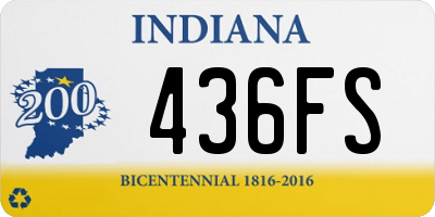 IN license plate 436FS