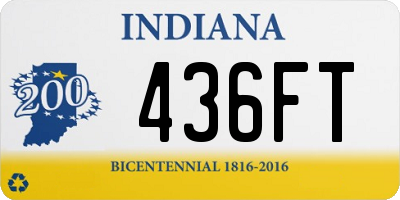 IN license plate 436FT