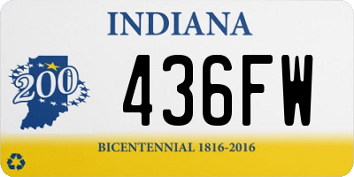 IN license plate 436FW