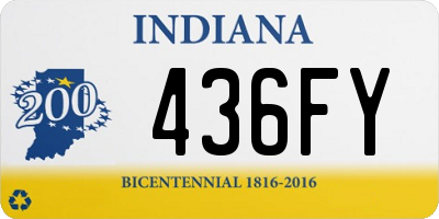 IN license plate 436FY