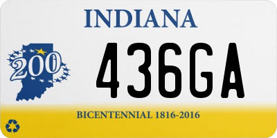 IN license plate 436GA