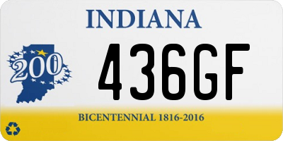 IN license plate 436GF