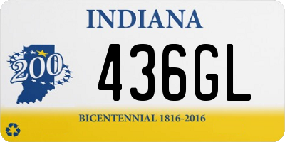 IN license plate 436GL