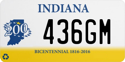 IN license plate 436GM