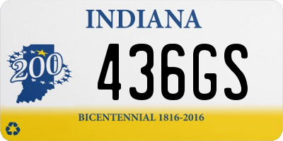 IN license plate 436GS