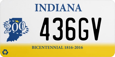 IN license plate 436GV