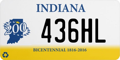 IN license plate 436HL