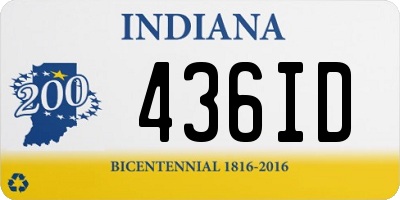 IN license plate 436ID