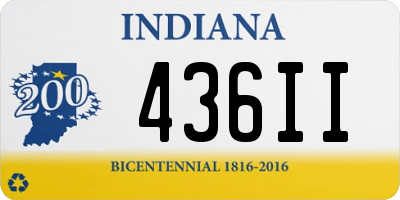 IN license plate 436II