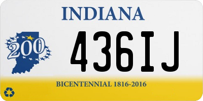 IN license plate 436IJ